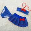 cheap bow dot little girl teen swimwear bikini Color color 3