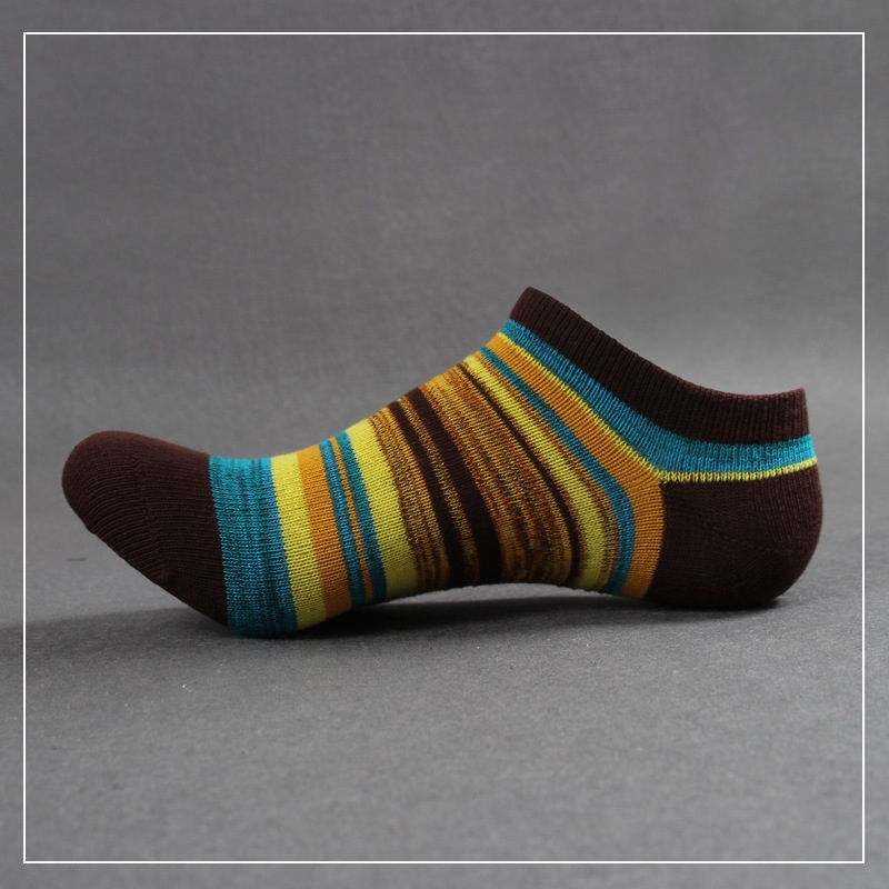 summer knitted mix color men ankle socks