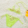 halter flower comfortable girl bikini swimwear Color color 4