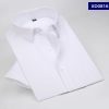 summer solid color short sleeve men shirts white color