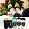casual candy stripes anti creep man sock slipper Color mixed color