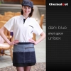 fashion trend denim fabric short chef waiter apron Color Steel Blue