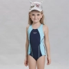 water game girl one-piece swimwear Color navy+light blue