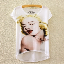fashion sexy Marilyn Monroe printing women lady t-shirt