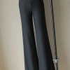 comfortable breathable linen fabric flare pant for women Color Black