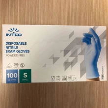intco blue non-sterile nitrile  disposable examination gloves CE  certificated ready stock Europe