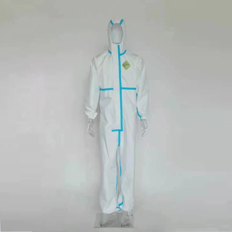 TTK single use PP+PE  medical disposable protective suit CE FDA certificated protective clothing
