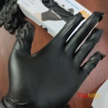 non-medical black vinly/nitrile  Auto repair blend glove  synthetic gloves
