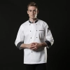 2022 new design kitchen Europe style coat uniform white color chef blouse jacket