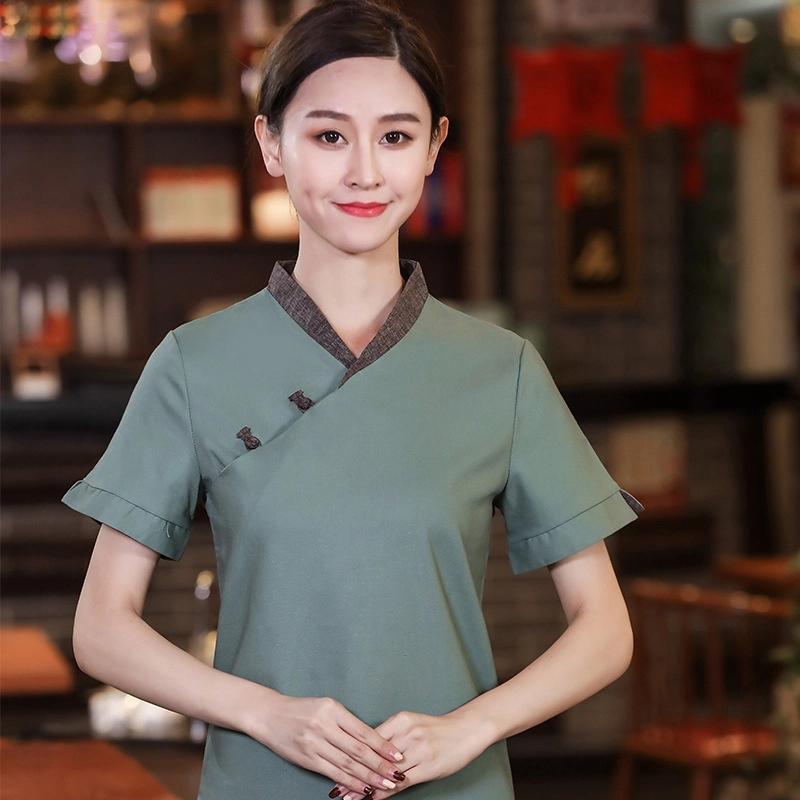2025  new design bow waitress waiter tea house jacket hotel pub waitress waiter uniform
