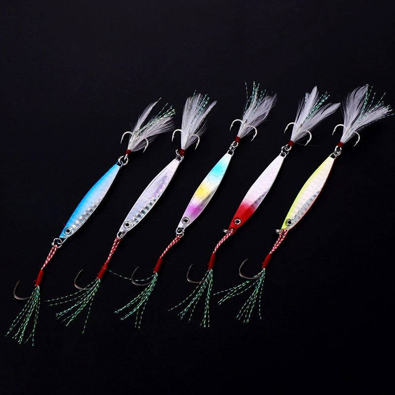 2025 high quality   iron lure fishing lure wholesale sea fishing leather factory supplier