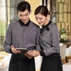 2022  new design bow tea house jacket hotel pub staff long sleeve shirt uniform