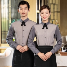 2022  long sleeve  tea house work jacket hotel pub staff  shirt  bakery uniform discount