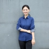 2022 spring new long sleeve yellow color tea house work jacket blouse  hotel pub staff  shirt  uniform low price Color color 7