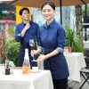 2022 spring new long sleeve yellow color tea house work jacket blouse  hotel pub staff  shirt  uniform low price
