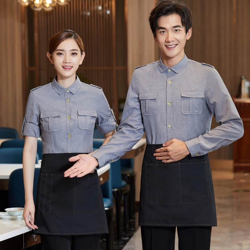 2025   new long sleeve shirt uniform tea house work jacket uniform blouse