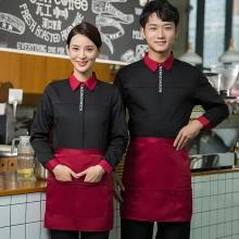 2022   spring  long sleeve caffee house restaurant waitress waiter  jacket  uniform