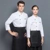 2022 Europe desing black button bread house restaurant chef work coat baker jacket uniform