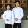 2022 fashion high quality fabric office work  shirt staff uniform waiter  waitress shirt