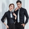 2022 high quality good fabric  solid color office women men work  shirt staff uniform waiter  waitress shirt Color color 1