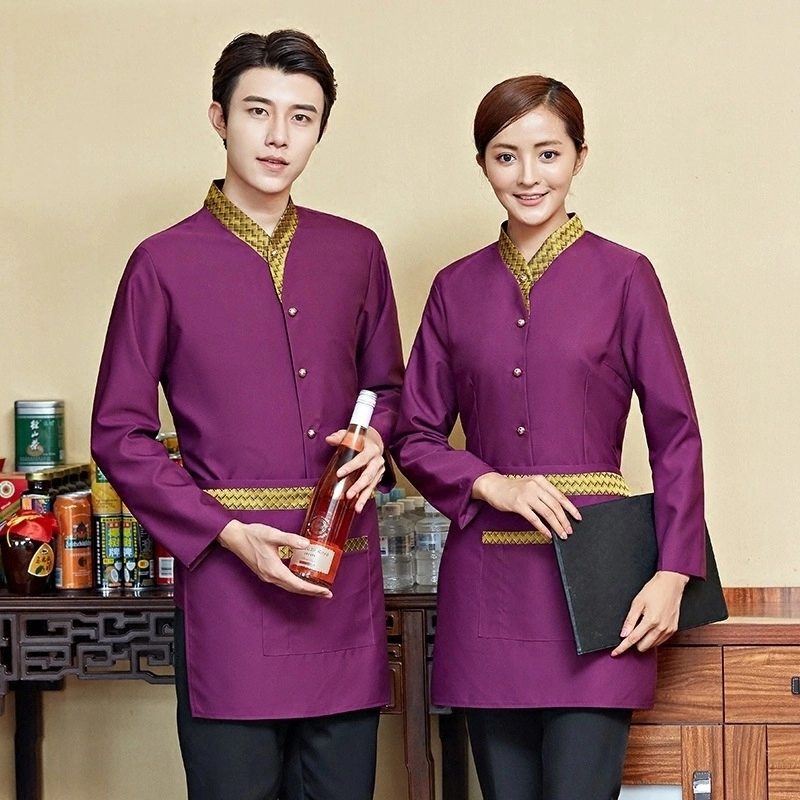 2025  long sleeve  tea house work jacket hotel pub staff  blouse jacket