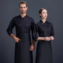 2022  long  sleeve  fashion dual breasted button baker food jacket  coat  chef jacket uniform