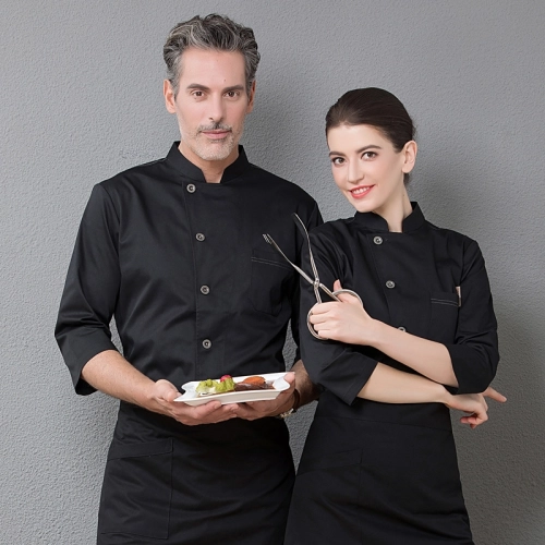 2025   Europe fashion autumn breathable fabric winter baker cooking food jacket  coat  chef jacket uniform