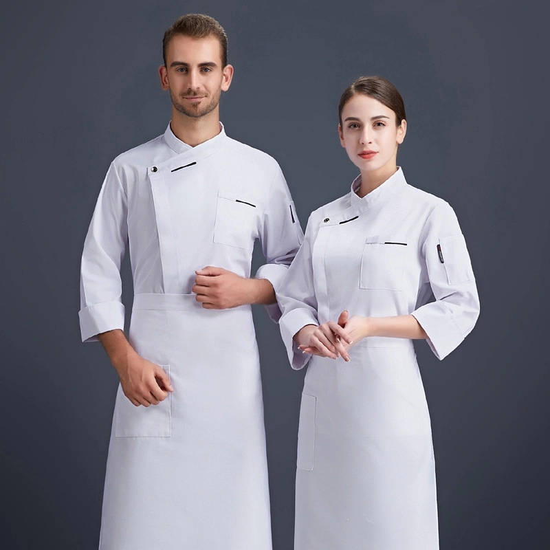 2025   Europe design bread house baker cooking student  coat  chef jacket uniform on sales