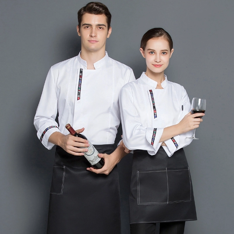 2025   Europe Style casual   solid color bread house baker cooker  coat  chef jacket uniform workwear