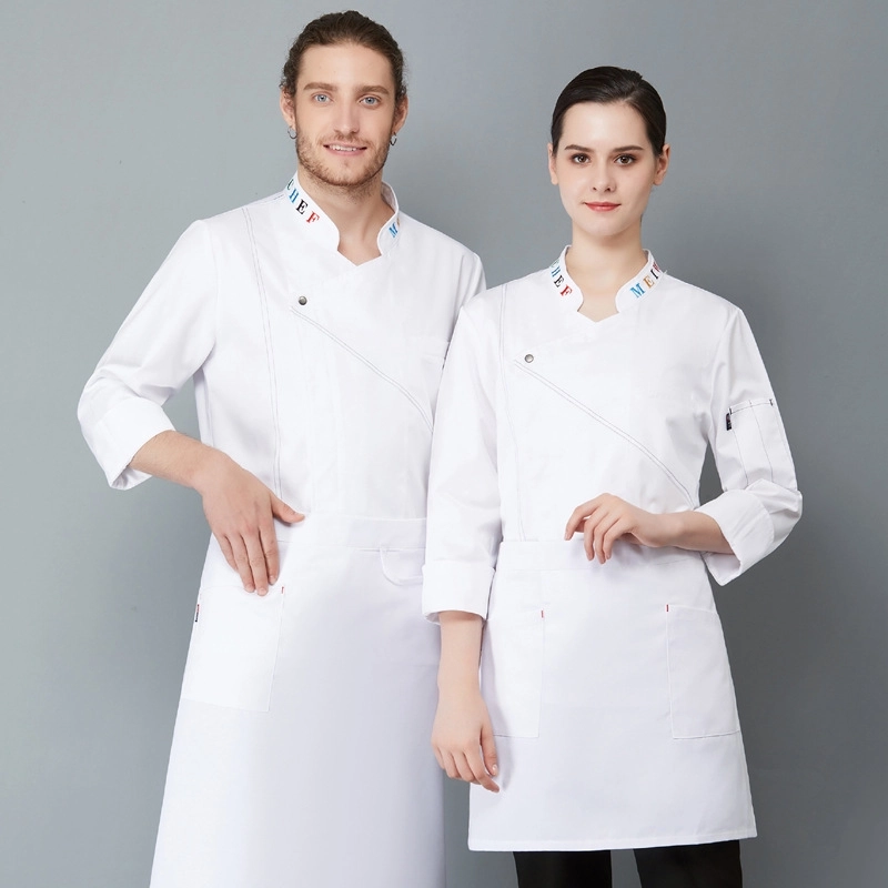 2025   Europe good quality bread house baker cooker  coat  chef jacket uniform workwear