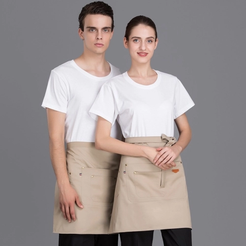 2025 fashion apron short apron cafe staff apron for pub waiter