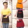 2022  pocket tiny apron short apron  cafe staff apron for  waiter