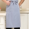 2022 knee length  apron solid color  cafe staff apron for  waiter chef with pocket Color color 1