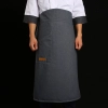 2022 Europe style half length denim fabric  cafe staff apron for  waiter chef apron discount Color color 2