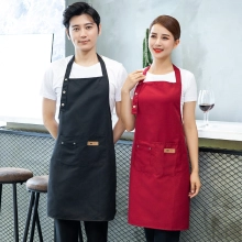2022 fashion   good fabric solid color cafe staff halter apron long apron