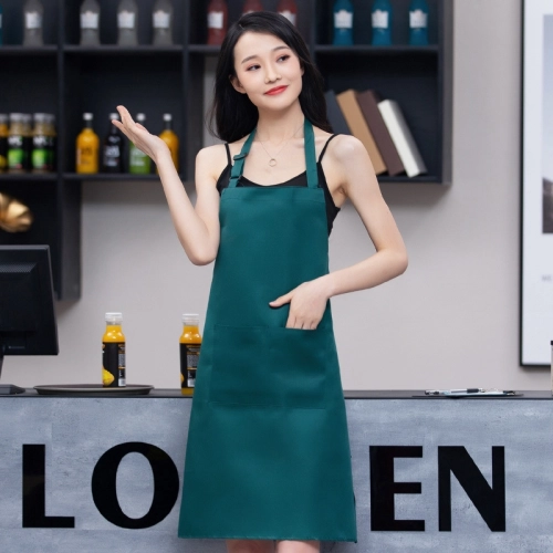 2025 fashion high quality candy color cafe staff halter apron long apron
