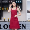 2025 fashion high quality candy color cafe staff halter apron long apron