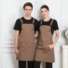 2022 fashion high quality Europe desgin pub waiter apron cafe halter apron long apron Color color 2