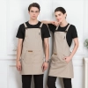 2022 fashion high quality Europe desgin pub waiter apron cafe halter apron long apron Color color 3