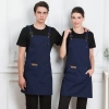 2022 fashion high quality Europe desgin pub waiter apron cafe halter apron long apron Color color 4
