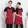 2022 fashion high quality Europe desgin pub waiter apron cafe halter apron long apron Color color 5