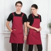 2022 fashion high quality Europe desgin pub waiter apron cafe halter apron long apron