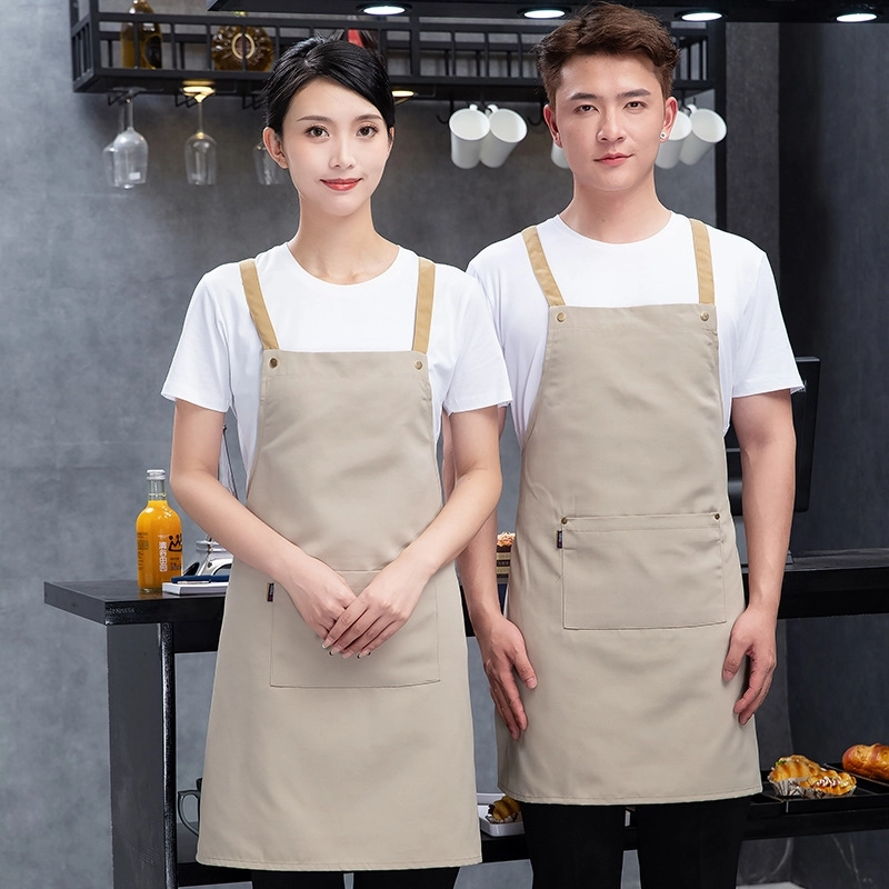 2025 hot sale  dessert store staff apron waiter apron cafe women halter apron custom logo