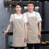 2022 hot sale  dessert store staff apron waiter apron cafe women halter apron custom logo