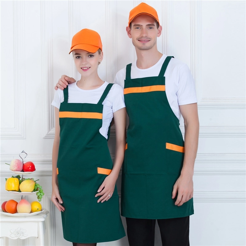 2025 spring dessert store staff apron waiter apron fresh store halter apron custom logo