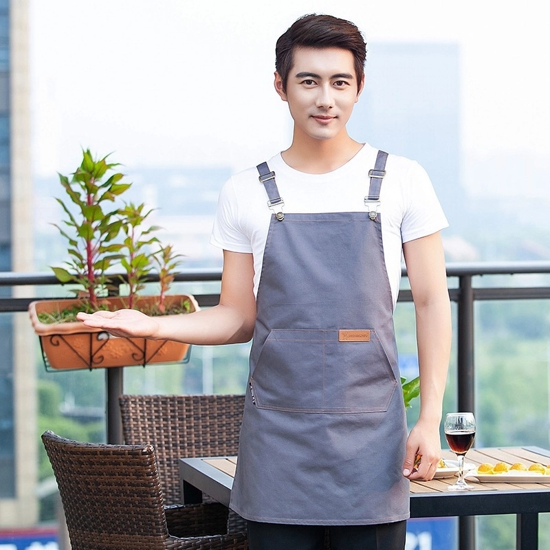 2025 spring dessert store staff apron waiter apron fresh store halter apron cooking apron