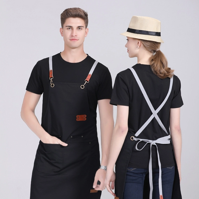 2025 canvas dessert store staff apron waiter apron fresh store halter apron both for women and men