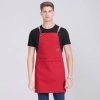 2022 deep blue denim super market staff   fresh store halter apron  long apron Color color 4