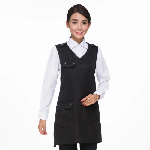 2025 hot sale super market staff fresh vegetable store patchwork halter short apron