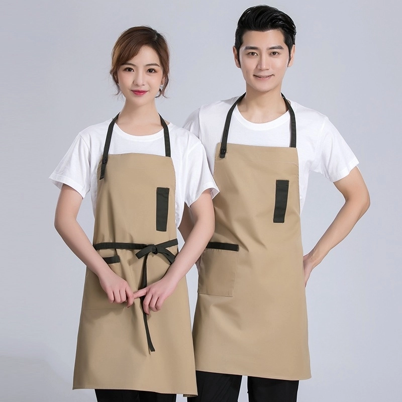 2025 canvas long halter apron super market  fresh vegetable store patchwork halter short apron